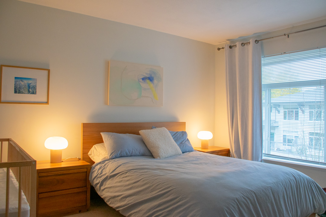 Primary bedroom with walk-in closet